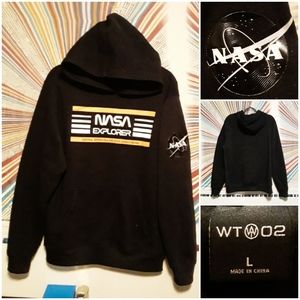 WT02 NASA Explorer Unisex Large Hoody Sweatshirt